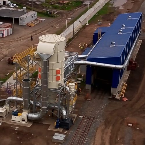 Sistema de aspiración para descarga ferroviaria